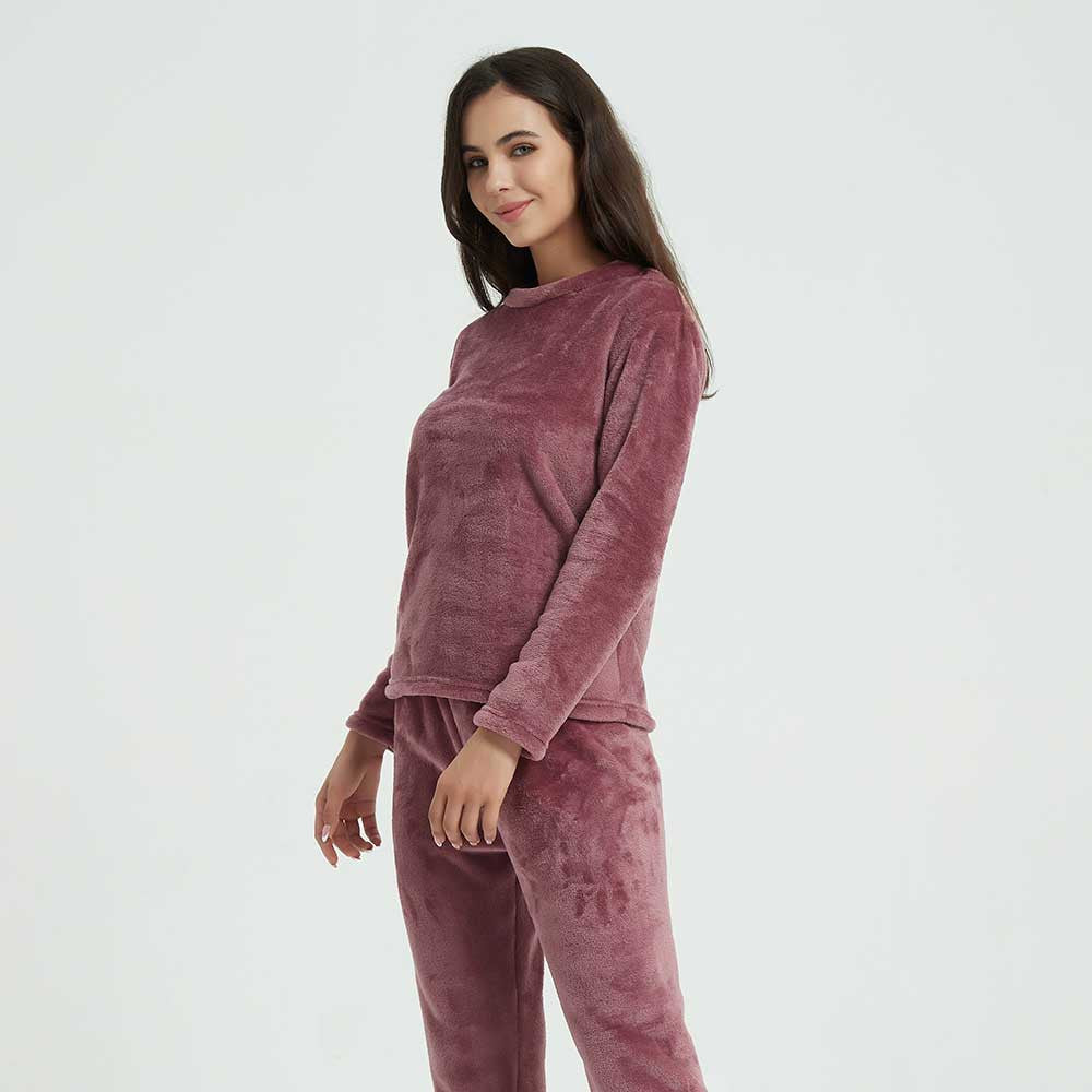 Pijama terciopelo malva rosa
