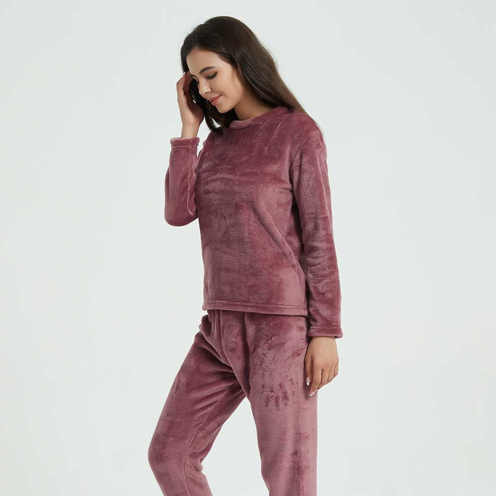 Pijama terciopelo malva rosa