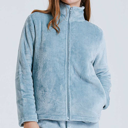 Sudadera terciopelo verde tiffany