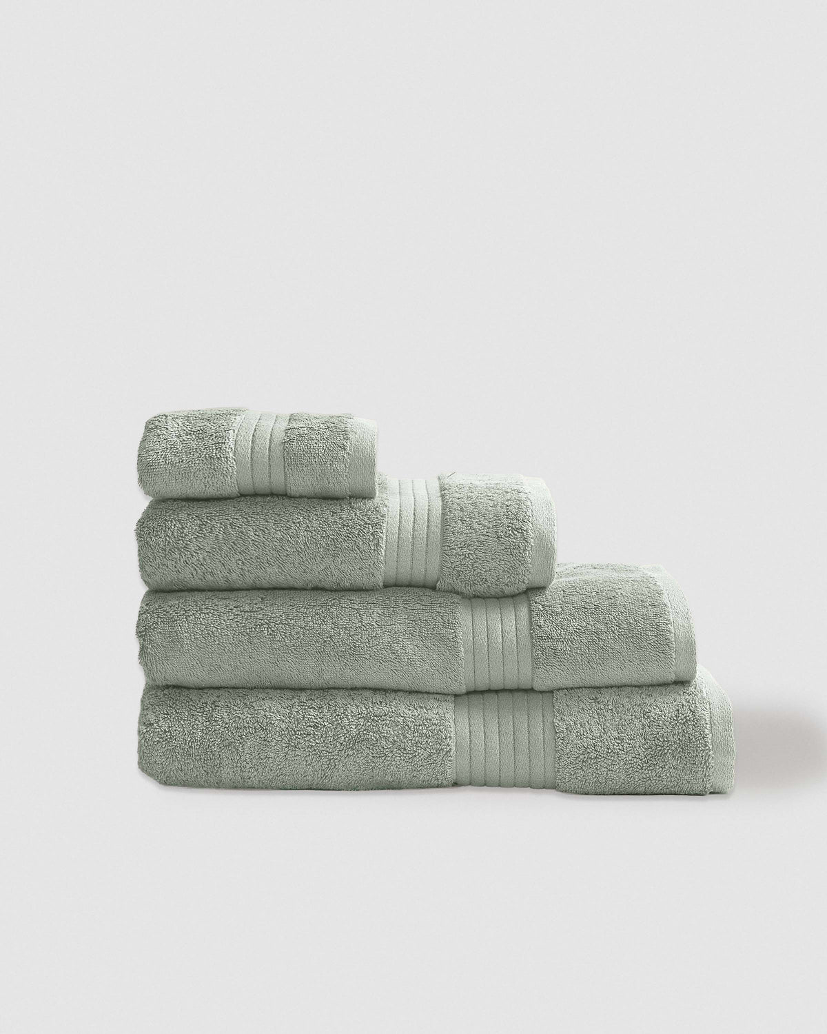 Toalla de baño 700gr cenefa rayas verde keike