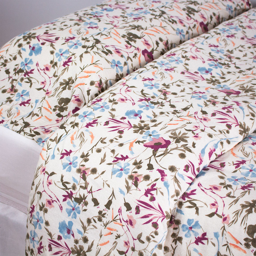 Capa de edredom tamanho queen em flanela Ñoke Indigo