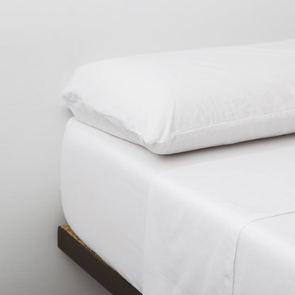 Juego de sábanas algodón orgánico blanco