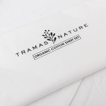 Juego de sábanas algodón orgánico blanco