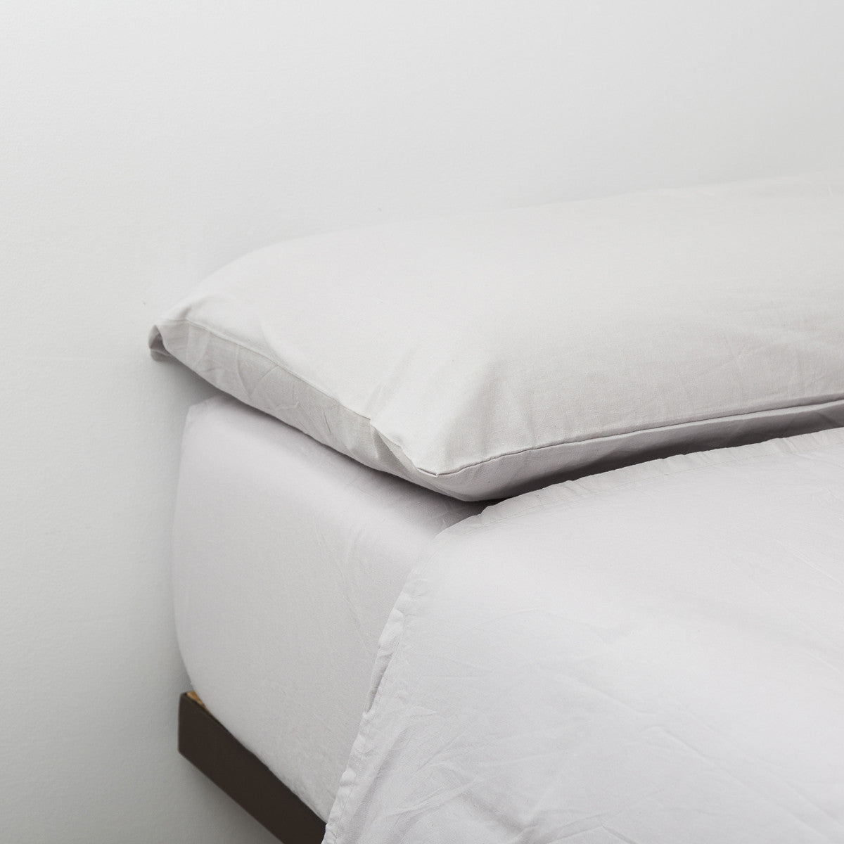 Organic cotton duvet cover, gray.