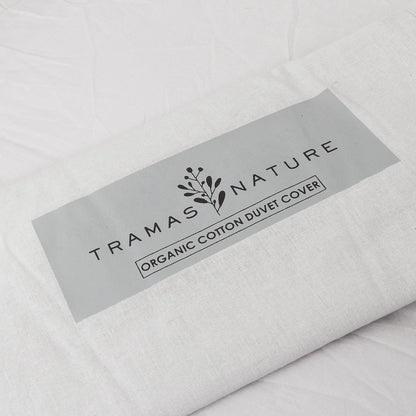 Organic cotton duvet cover, gray.