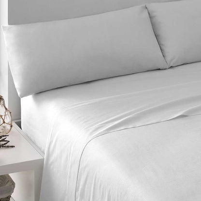 Juego de sábanas algodón Percal blanco