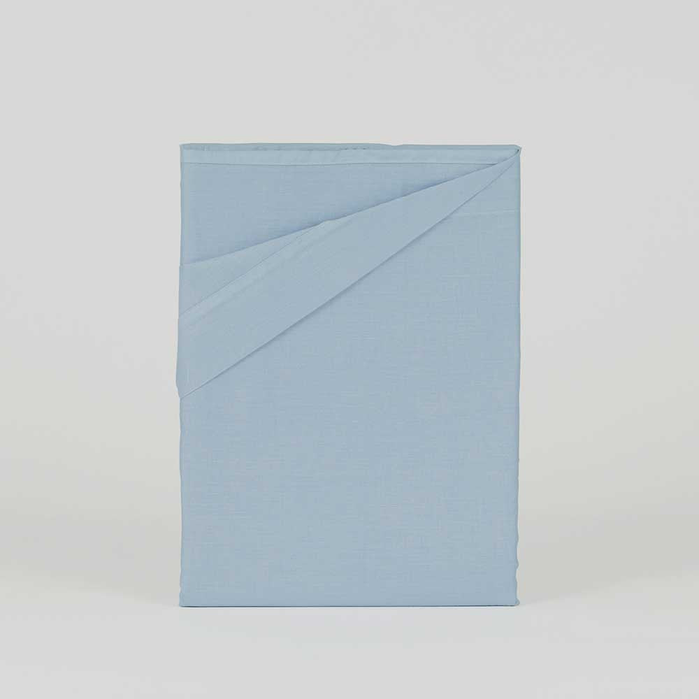 Juego de sábanas algodón celeste