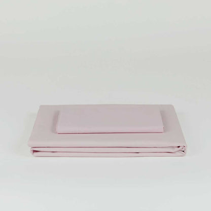Juego de sábanas algodón rosa