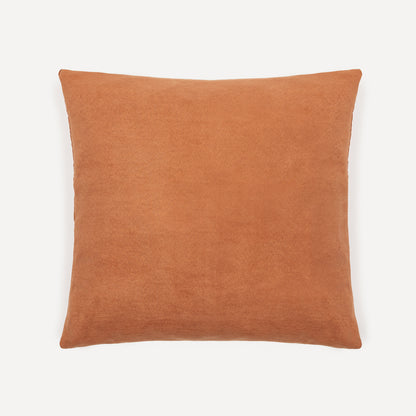 Cojín cuadrante Ante mandarina - funda + relleno