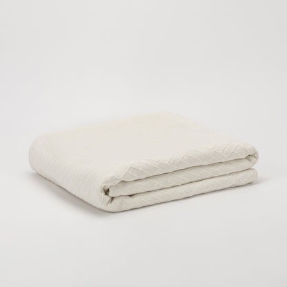 Edgaria natural cotton piqué bedspread