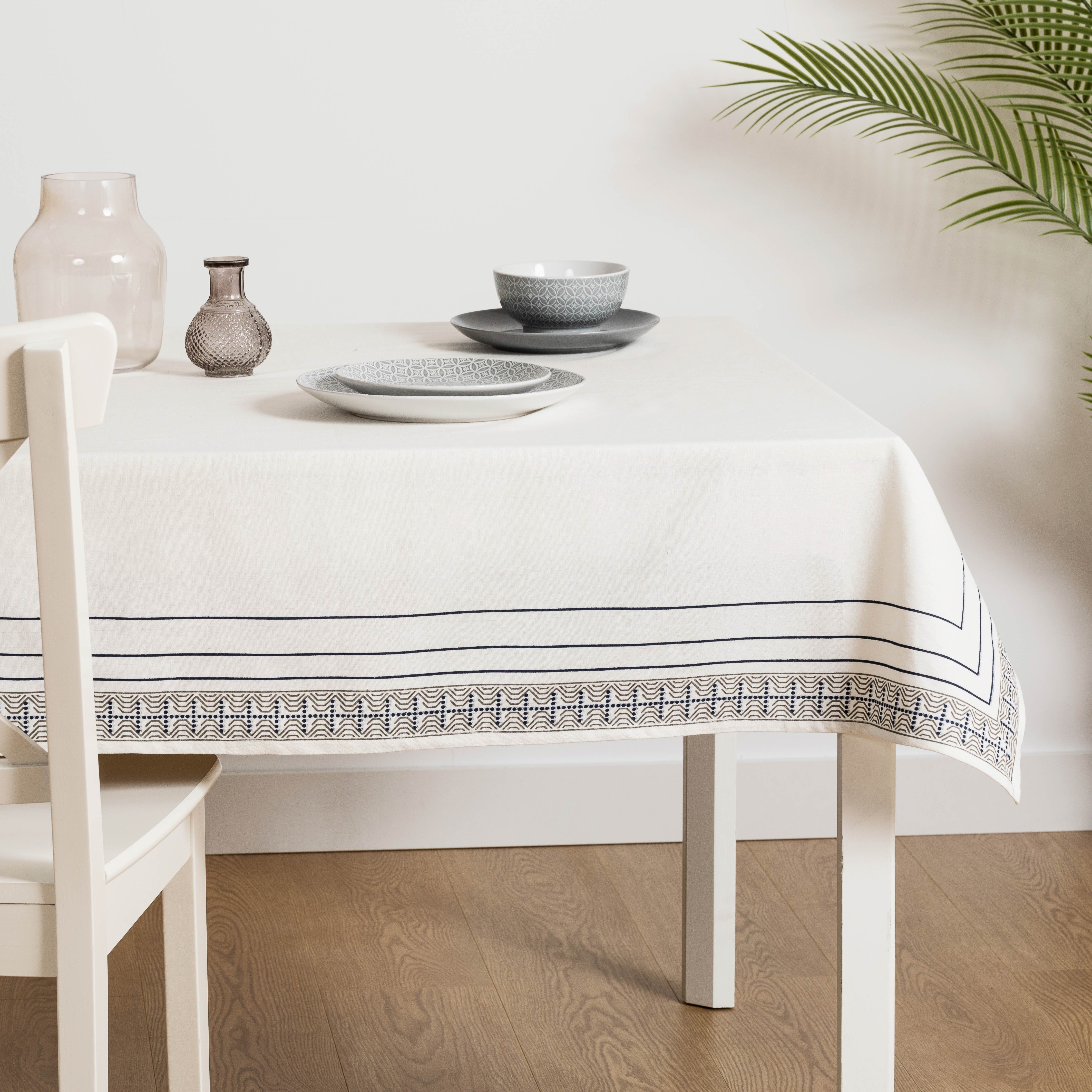 Mantel algodón Heracles azul