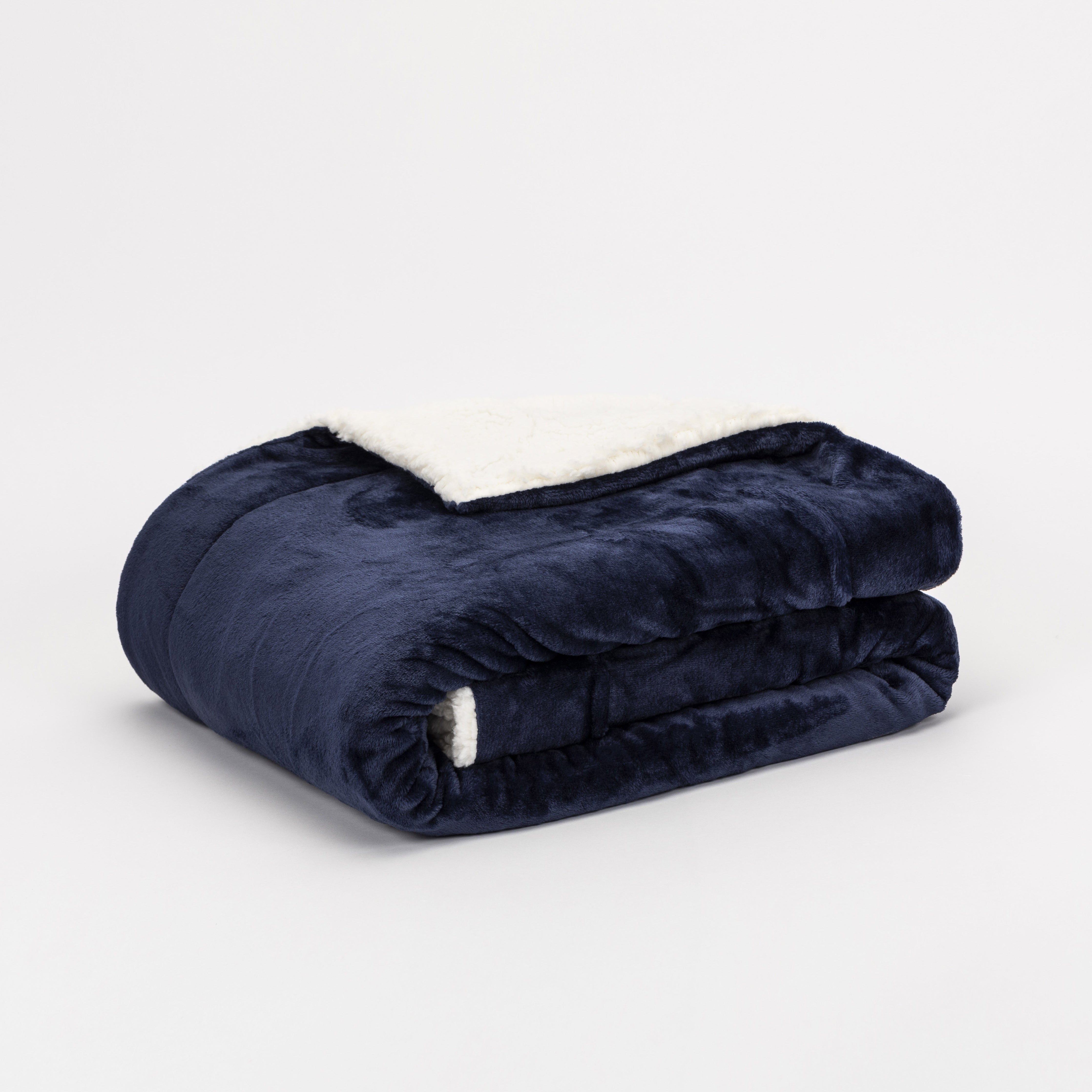 COPERTA SHERPA IN VELLUTO SOLIDO