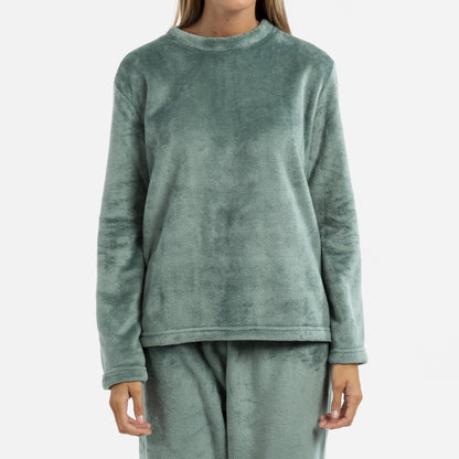 Pijama terciopelo verde frances