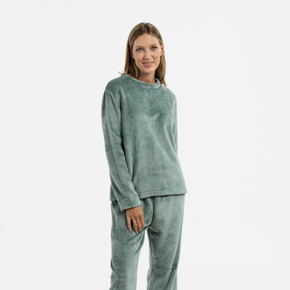 Pijama terciopelo verde frances