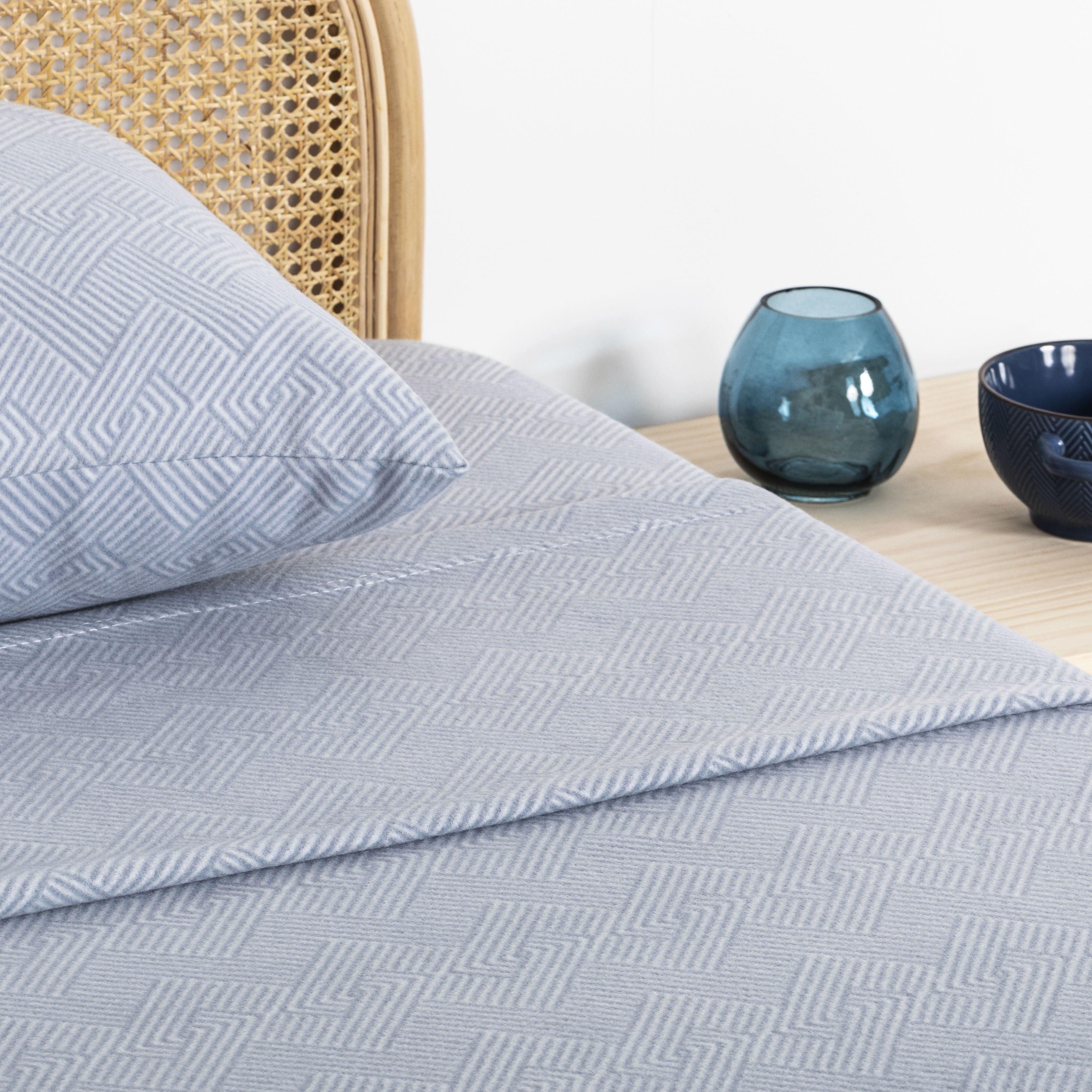 Jogo de lençóis térmicos Oscar azul índigo