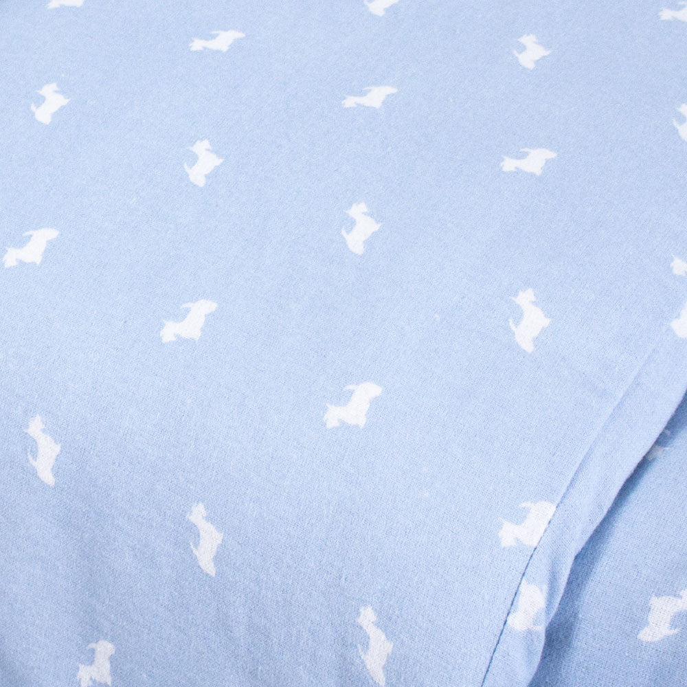 Capa de edredom de flanela azul claro Potter para solteiro