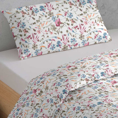 Housse de couette en coton Noke bleu indigo