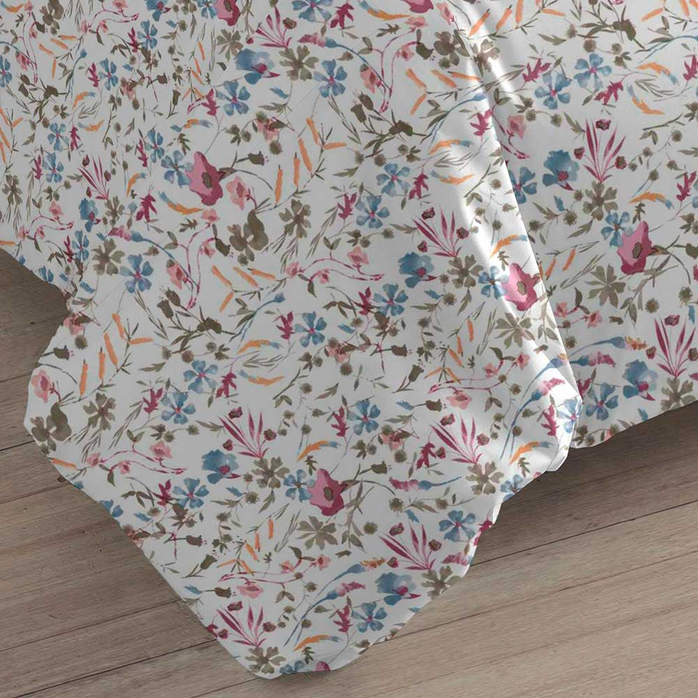 Housse de couette en coton Noke bleu indigo