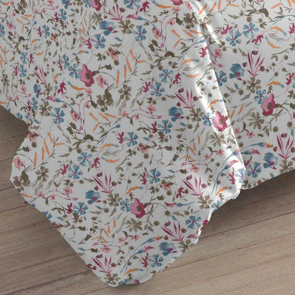 Housse de couette en coton Noke bleu indigo