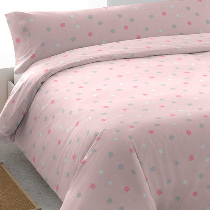 Capa de edredom de solteiro rosa Tuly