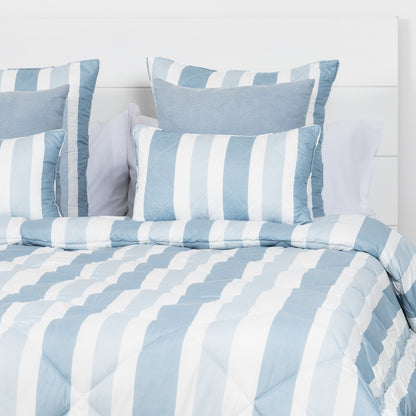 Edredom com estampa listrada Indigo Calcutta