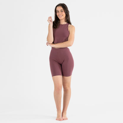 Conjunto deportivo culotte mujer berenjena
