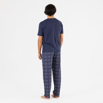 Pijama hombre manga corta Yelco azul marino