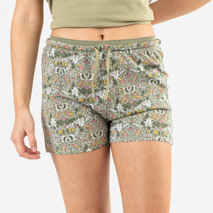 Pijama curto de algodão verde Grinn