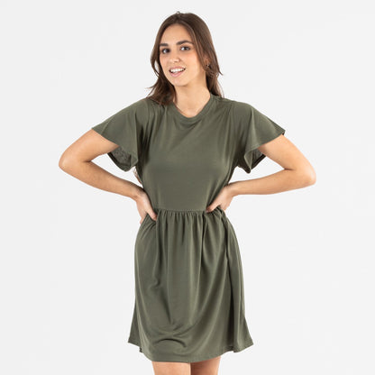 Camisón manga corta verde caceria