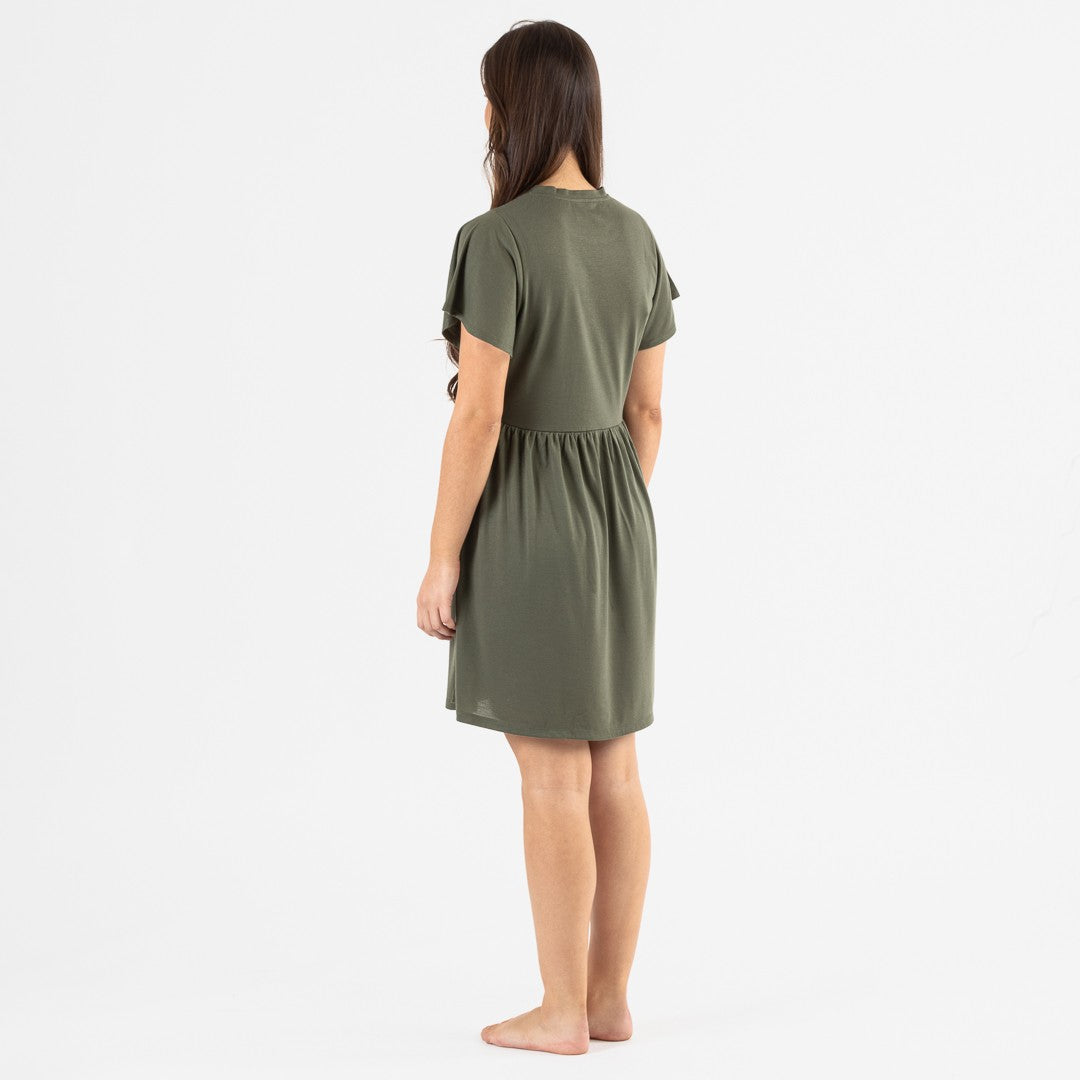 Camisón manga corta verde caceria