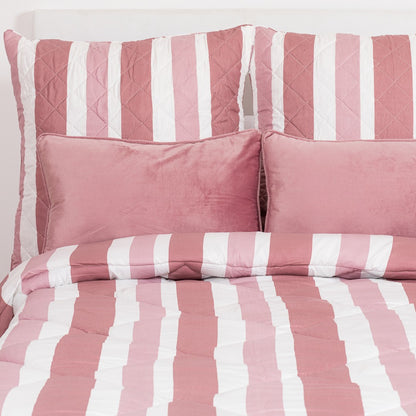 Edredón estampado Raya Calcuta malva