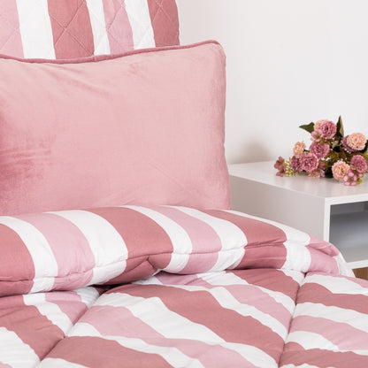 Edredón estampado Raya Calcuta malva