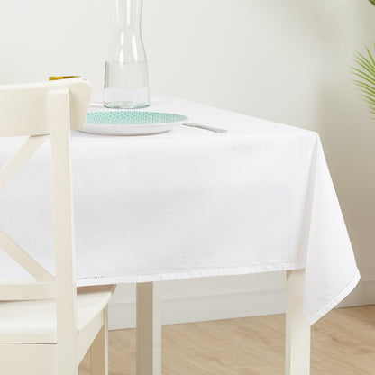 Toalha de mesa de algodão branca
