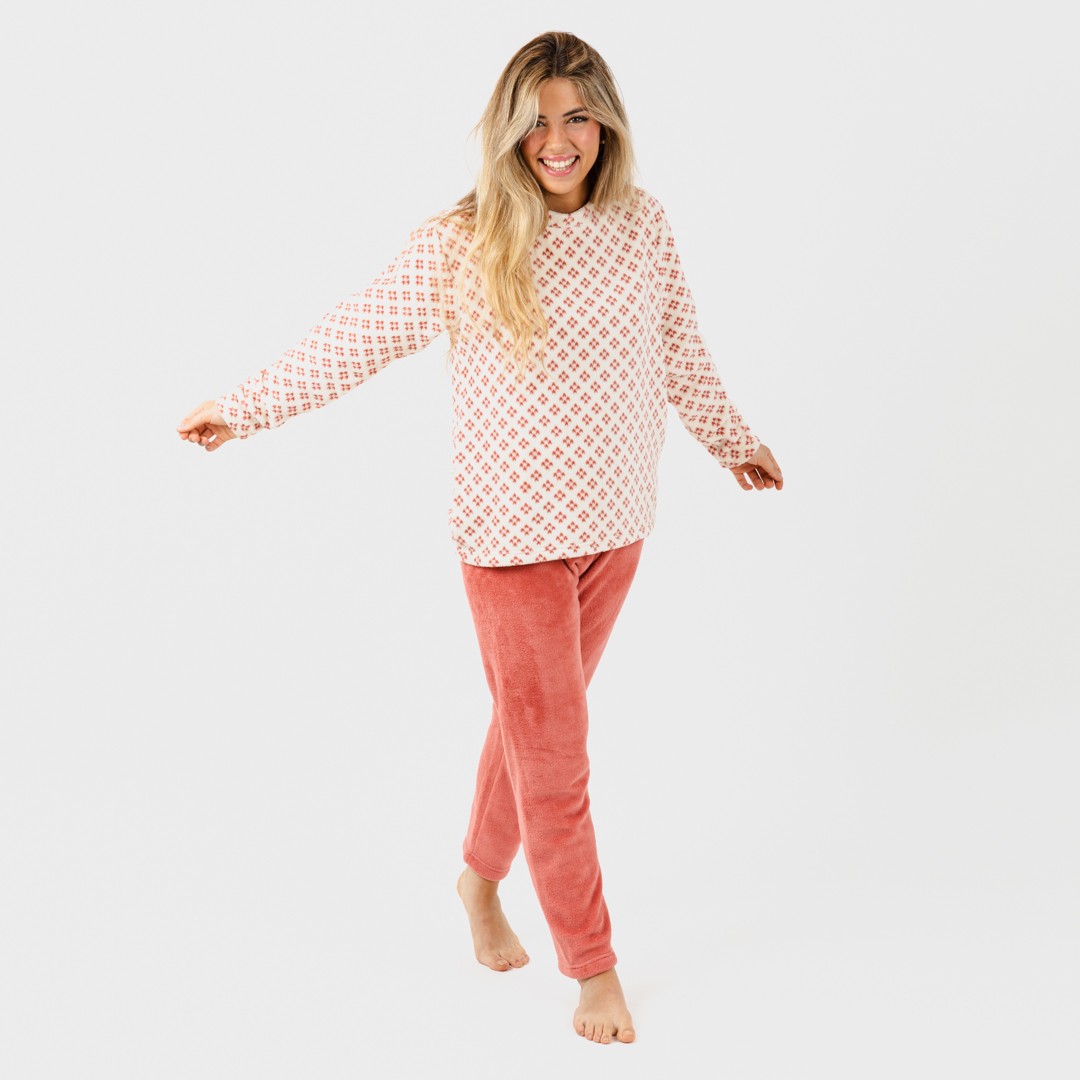 Pijama coral Penelope marsala