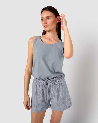 Pigiama spalline cotone roquero grigio