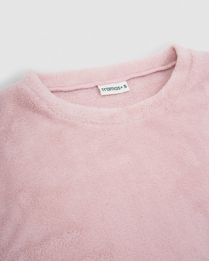 Striped coral fleece pyjamas Flow pink