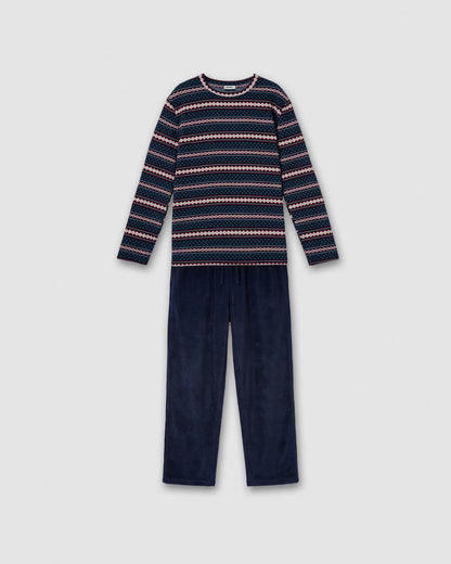 Pijama masculino de lã coral Cronos