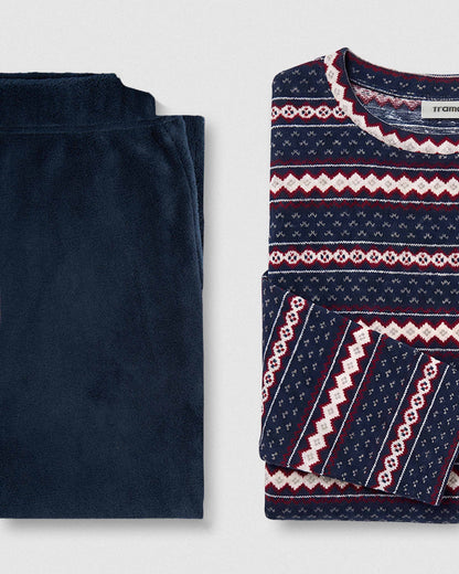 Pijama masculino de lã coral Cronos