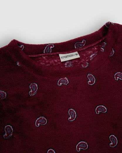 Pijama coral gemelli burdeos