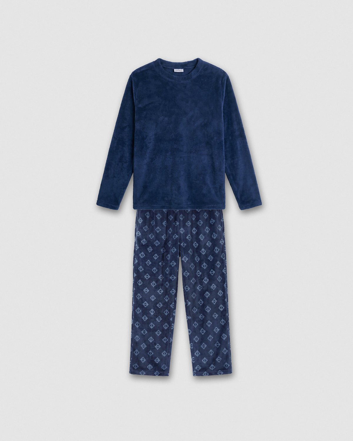 Pijama coral moreno azul marino