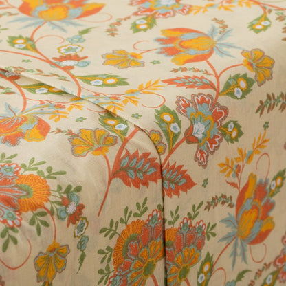 Jogo de lençóis algodão Sentimiento cor telha