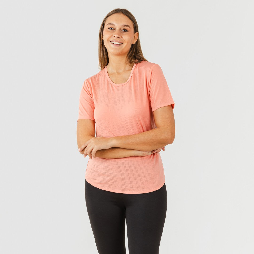 Conjunto deportivo leggings largo mujer naranja/negro