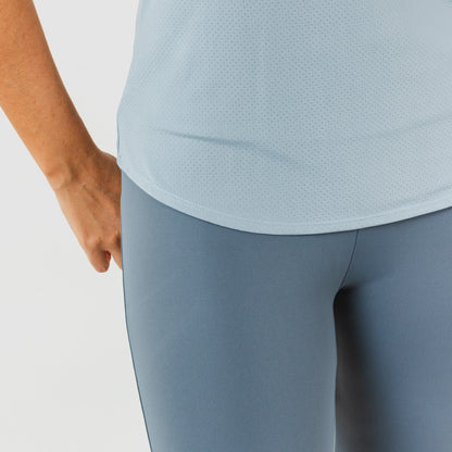 Conjunto deportivo leggings largo mujer indigo claro/oscuro