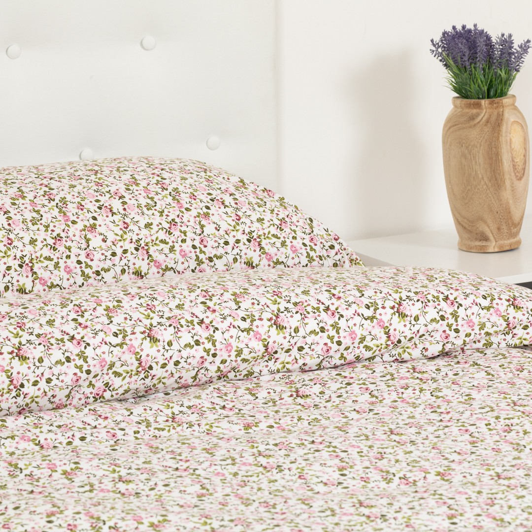 Funda nórdica algodón Pia rosa