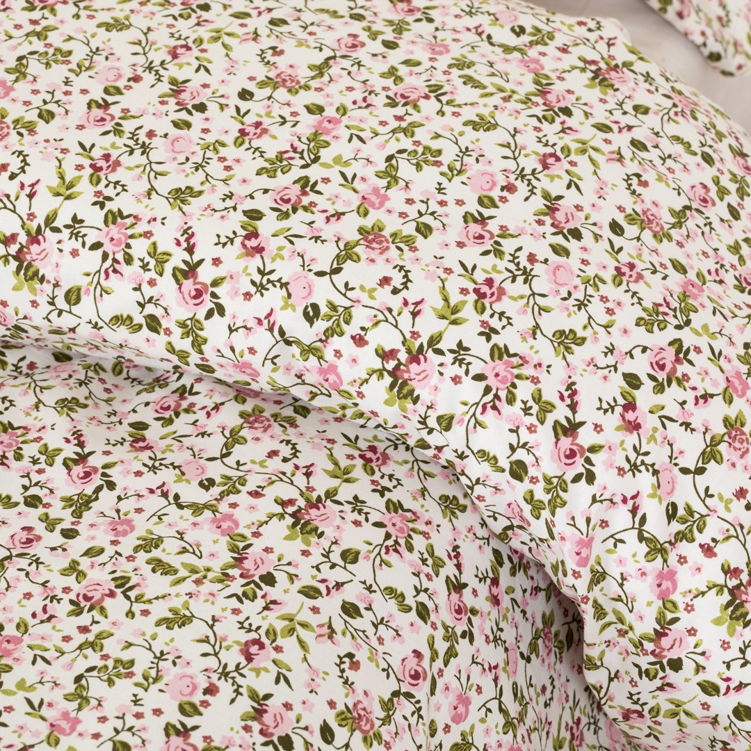 Funda nórdica algodón Pia rosa