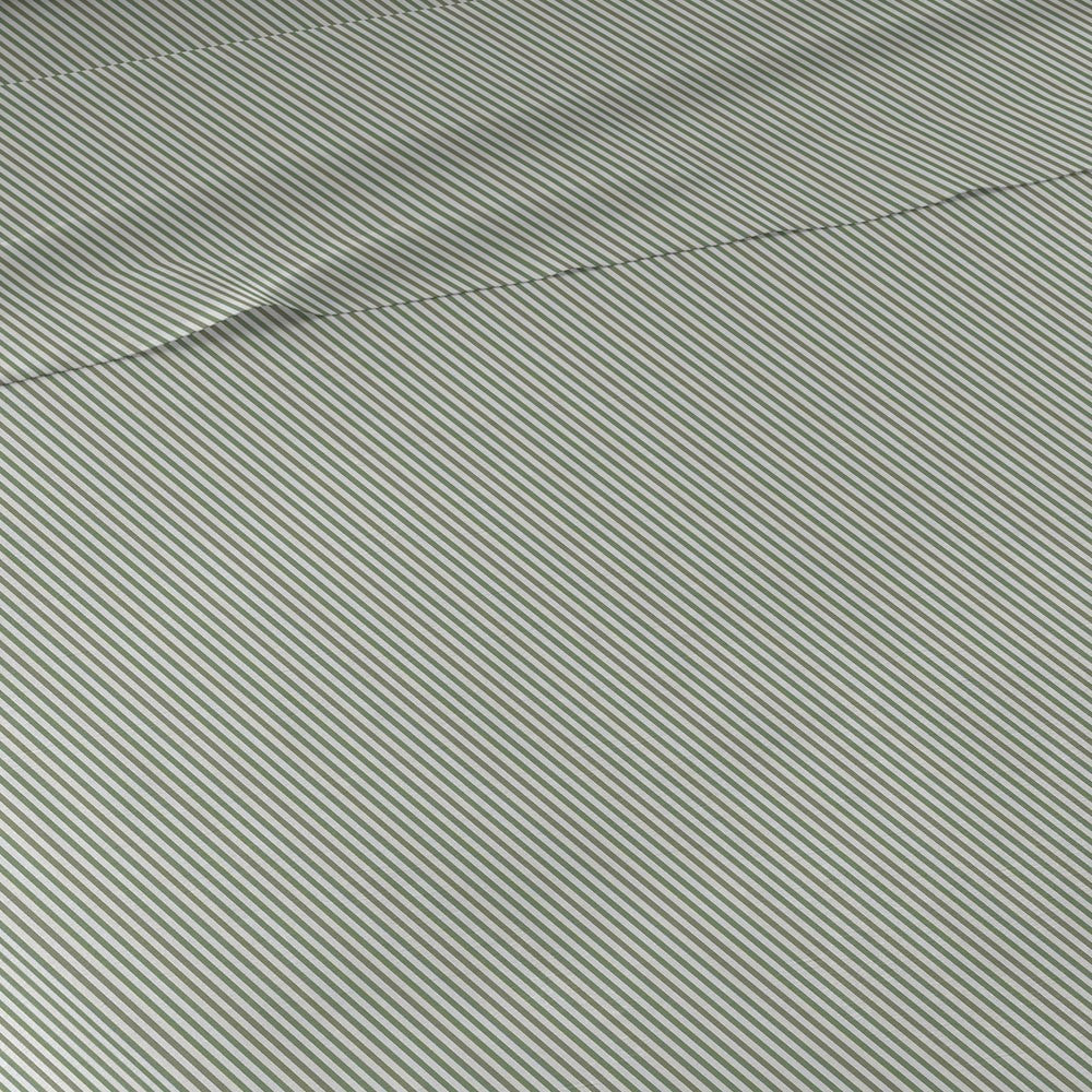 Leia Green Hunting Striped Cotton Sheet Set