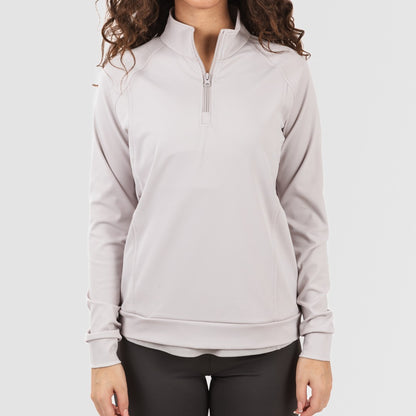 Sudadera deportiva mujer con cremallera y bolsillo perla