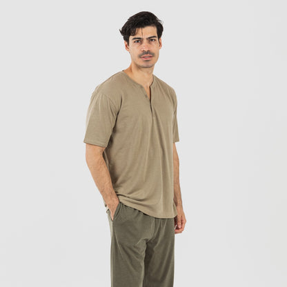 PIJAMA LLARG M/CORTA HOME C/BOTON LLIS