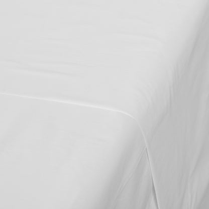 Jogo de lençóis de algodão com aplique liso branco