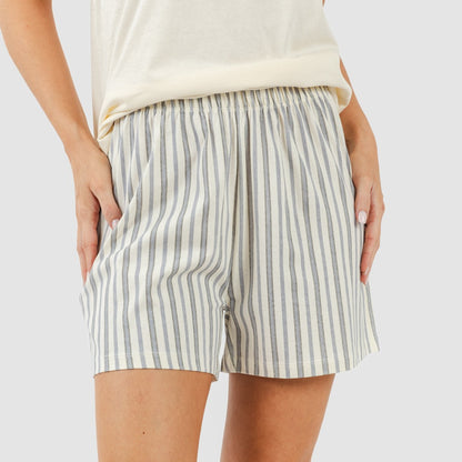 Pijama corto algodón Raya Brighton natural